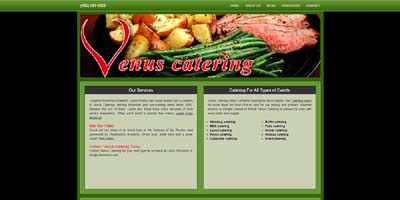 Venus Catering Bozeman Website Design